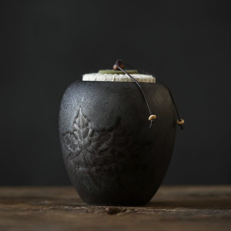 Keramisk Förvaringsburk med Lock – Japansk Stil