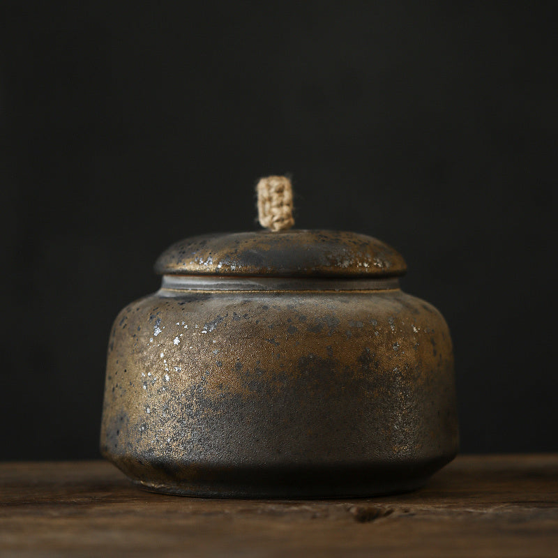 Keramisk Förvaringsburk med Lock – Japansk Stil
