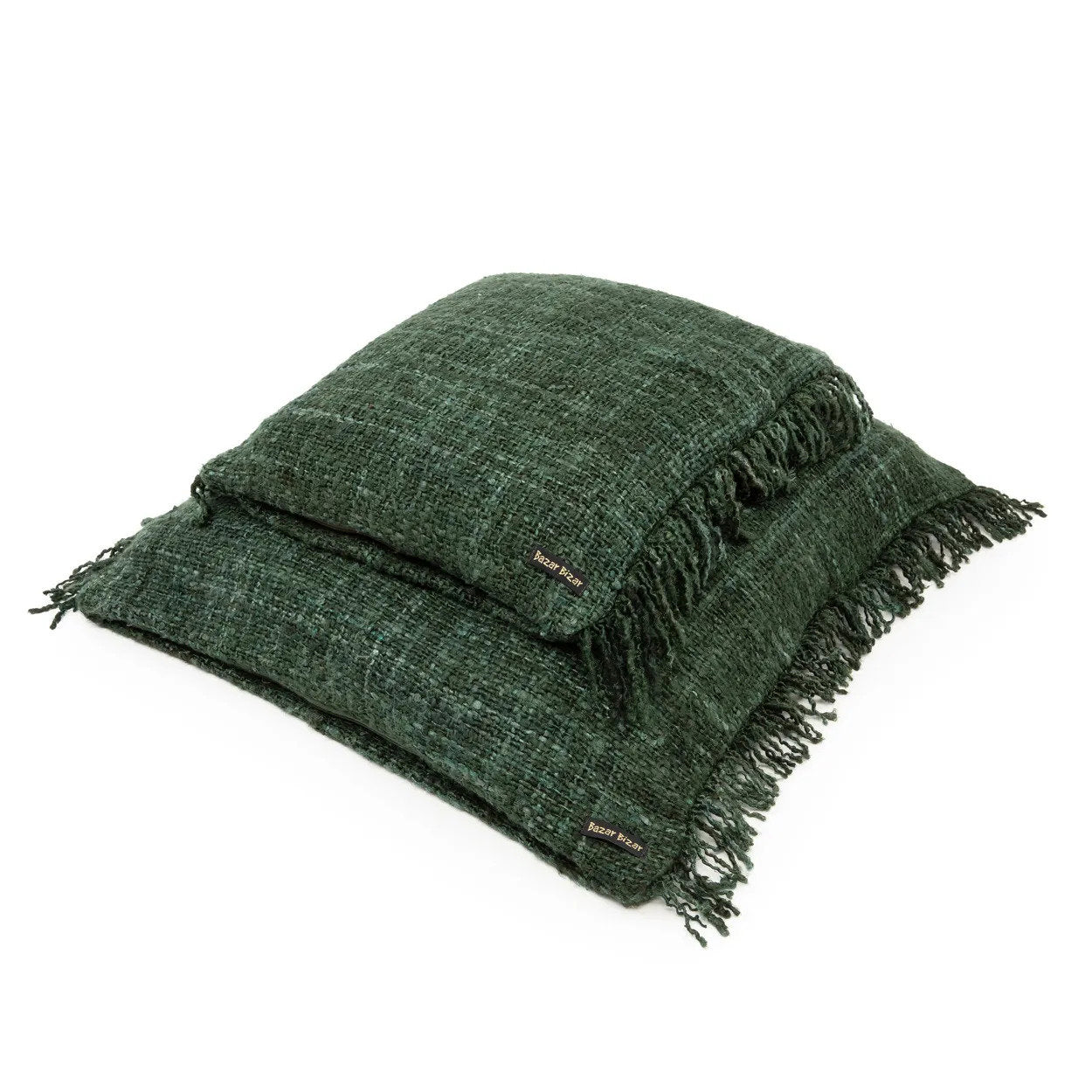 Skogsdimma Bomullskuddfodral 60x60cm - Djup Forest Green - CasaCle