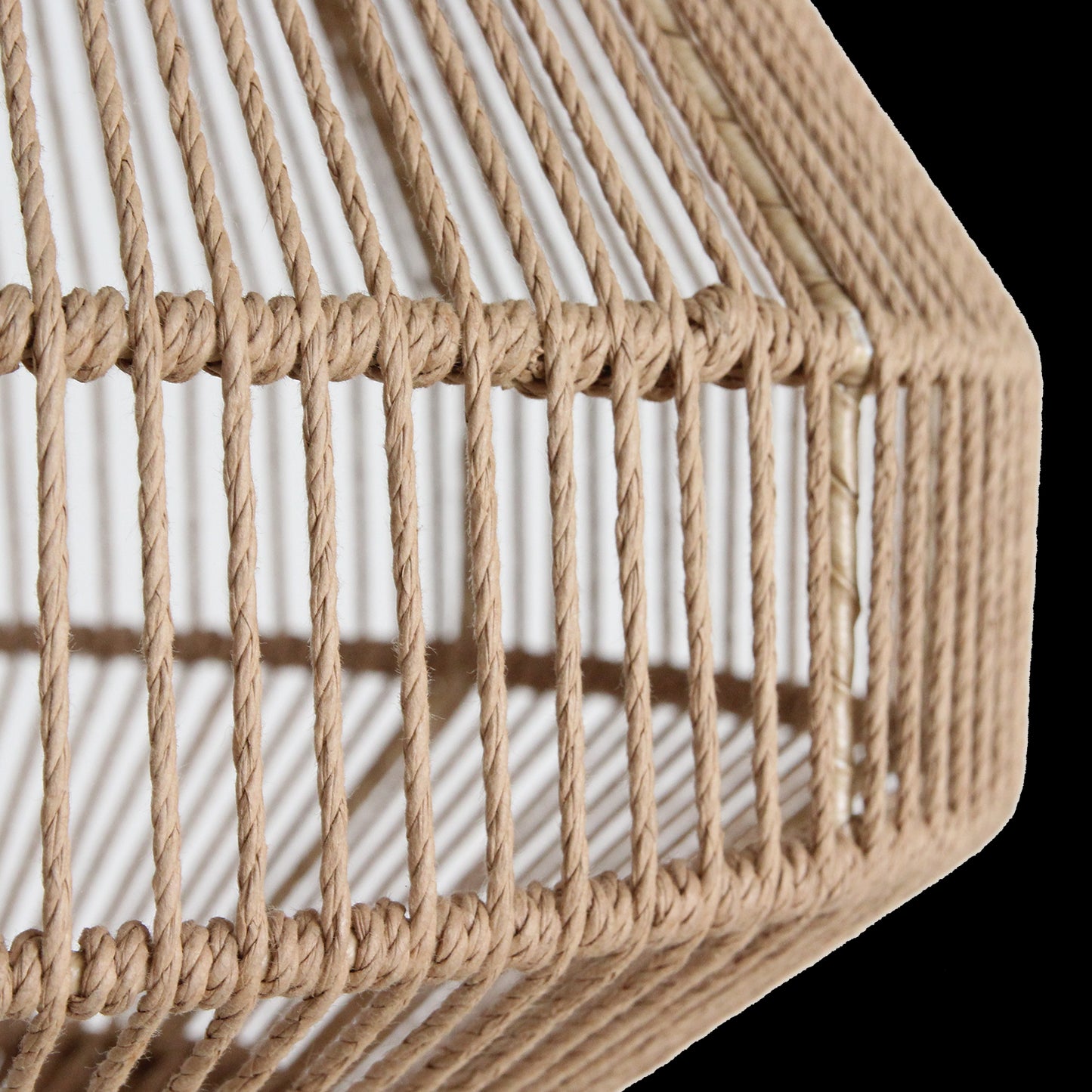 LINÉRA – Pendellampa i flätat naturrep - CasaCle