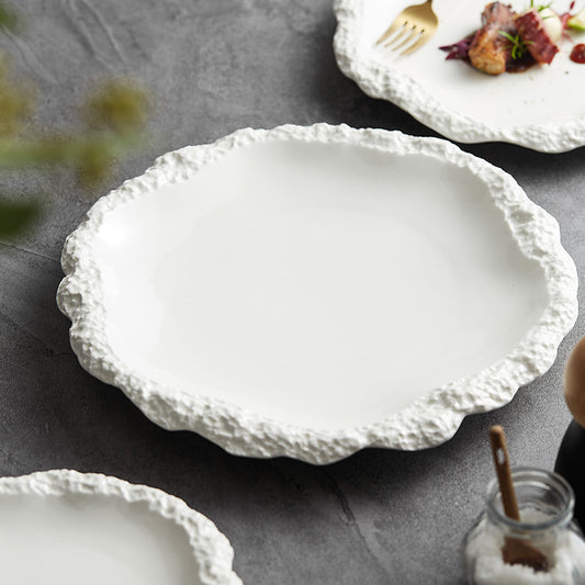 Keramiktallrik med Stenmönster - Naturinspirerad Design
