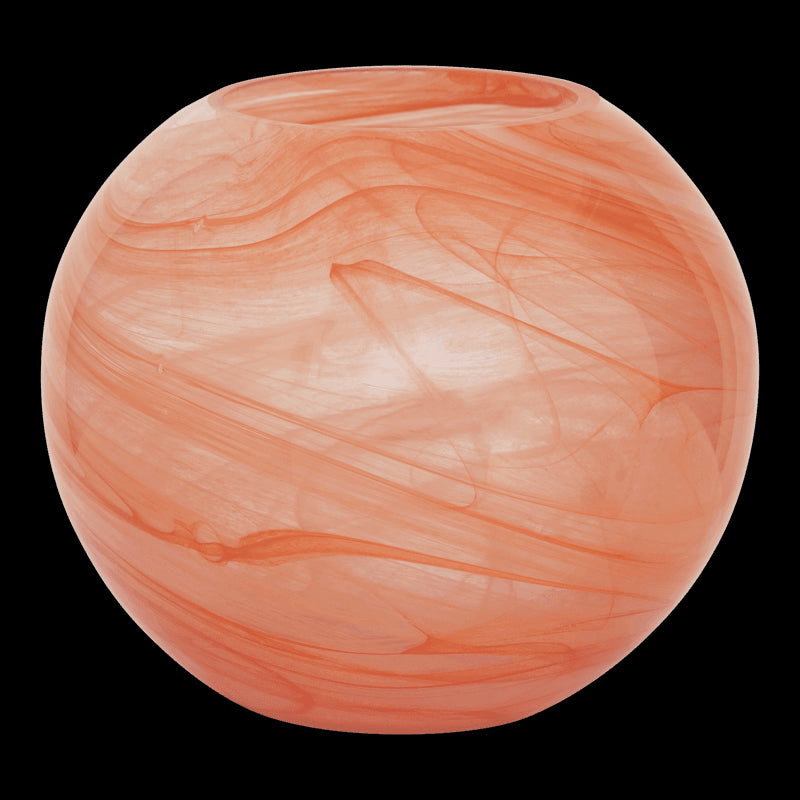 Noin Aura Orange Marmorerad Handgjord Glasvas - CasaCle