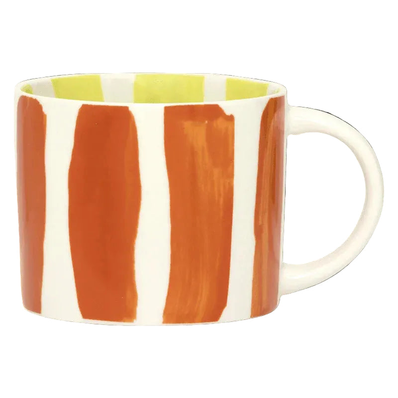 Exklusiva Tazza Stripe Stengodsmuggar - Set om 4 för Stilfull Vardag - CasaCle