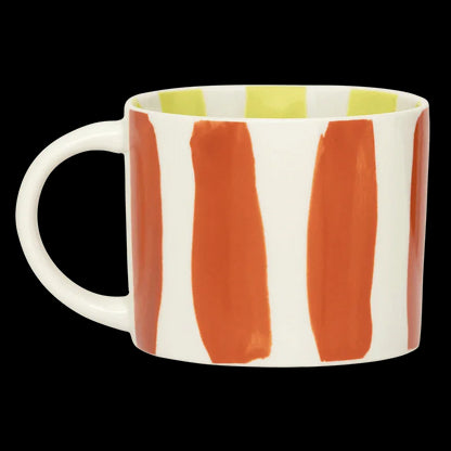 Exklusiva Tazza Stripe Stengodsmuggar - Set om 4 för Stilfull Vardag - CasaCle