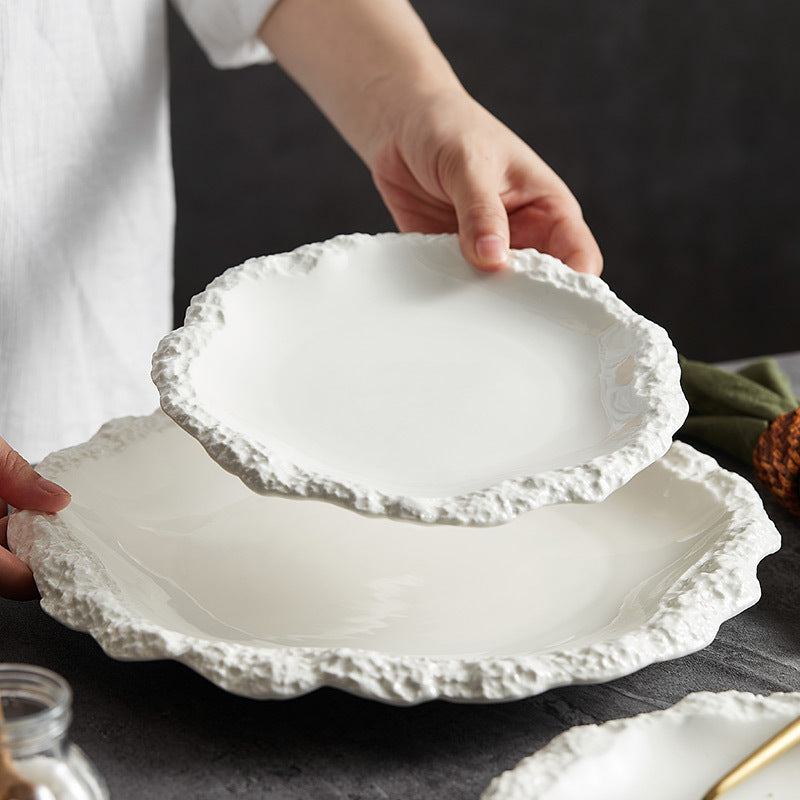 Keramiktallrik med Stenmönster - Naturinspirerad Design