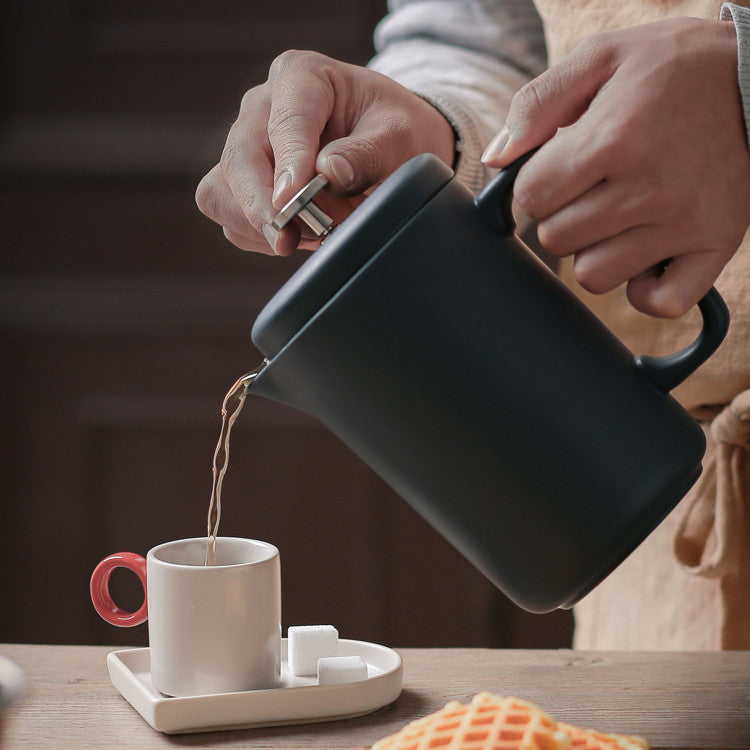 Keramisk French Press 1050ml - Premium Kaffepress