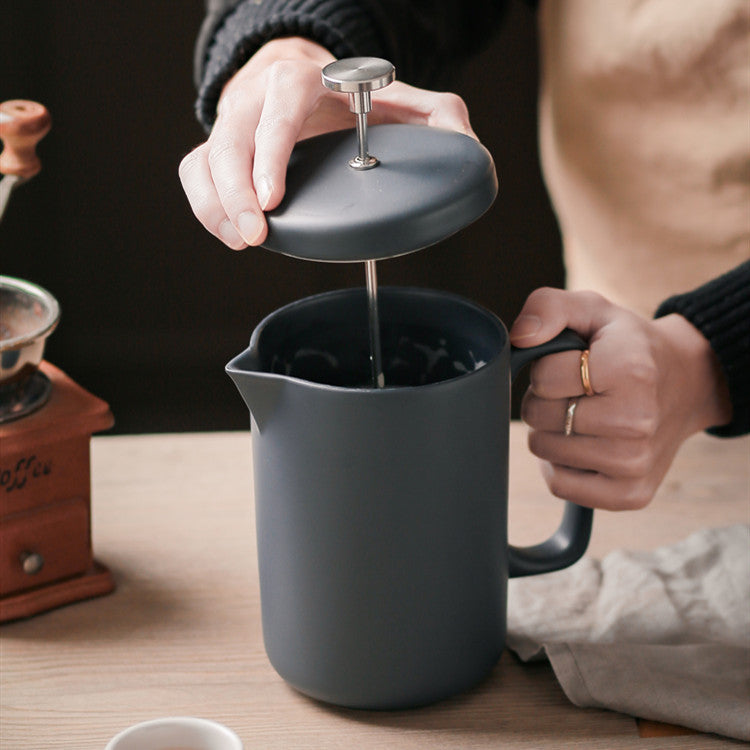 Keramisk French Press 1050ml - Premium Kaffepress