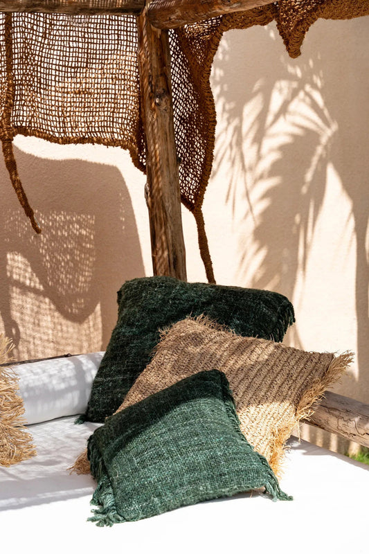 Skogsdimma Bomullskuddfodral 60x60cm - Djup Forest Green - CasaCle