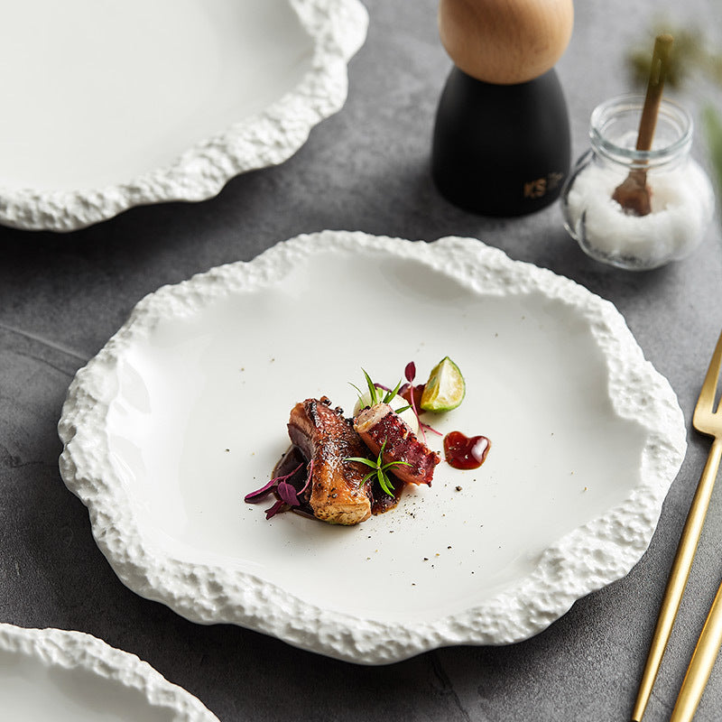 Keramiktallrik med Stenmönster - Naturinspirerad Design